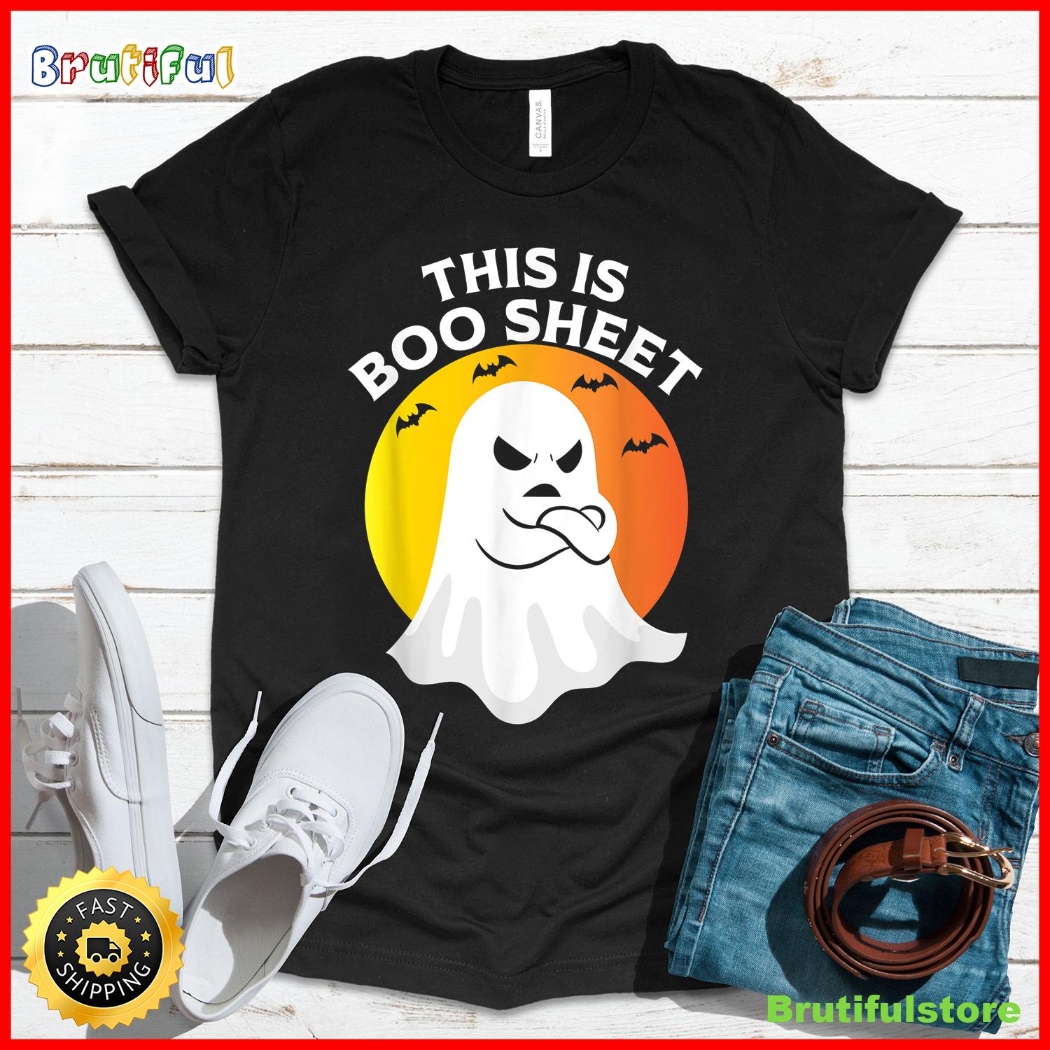 This Is Boo Sheet Ghost Retro Halloween Costume T Shirt