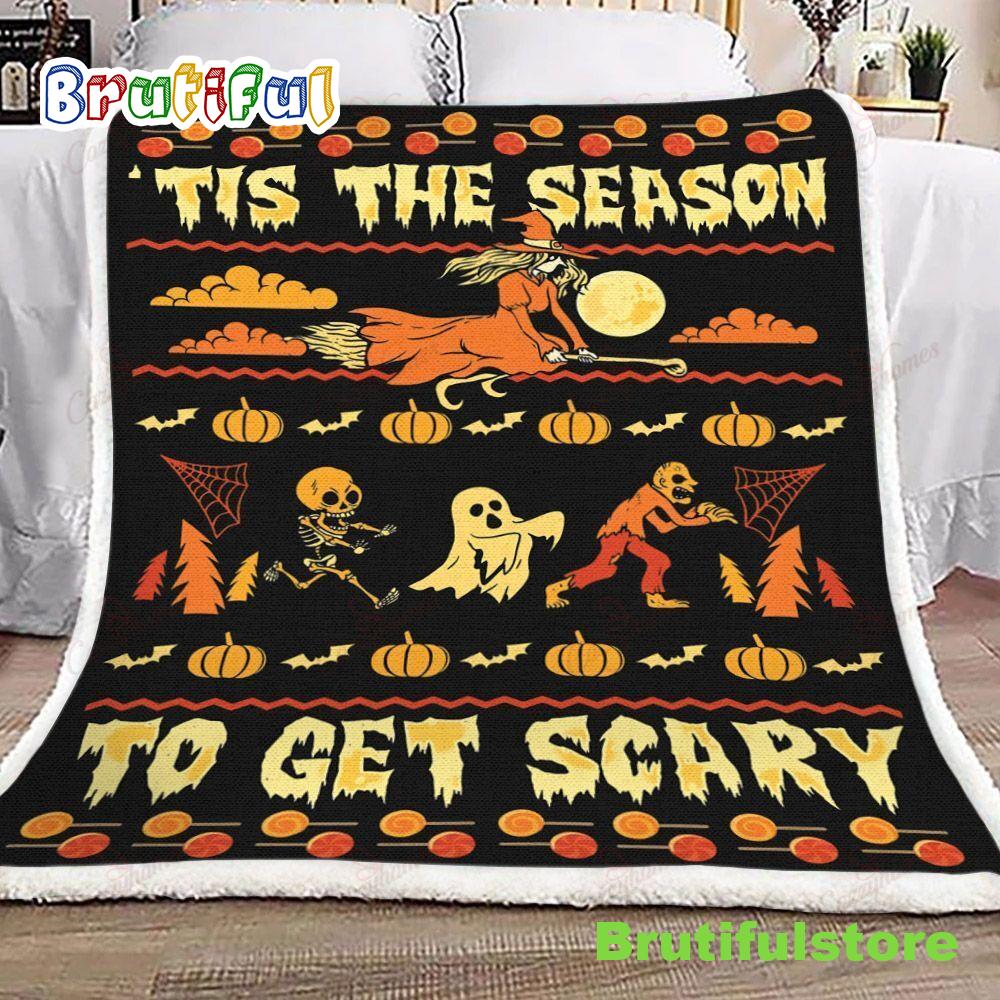 Tis The Season Halloween Sofa Fleece Throw Blanket