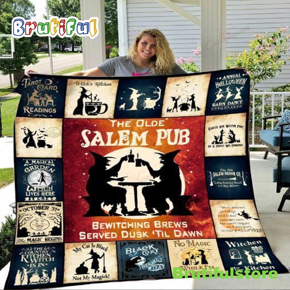 WITCH Sherpa Blankets Halloween Blanket Halloween Throw Blanket Halloween Sherpa Blanket