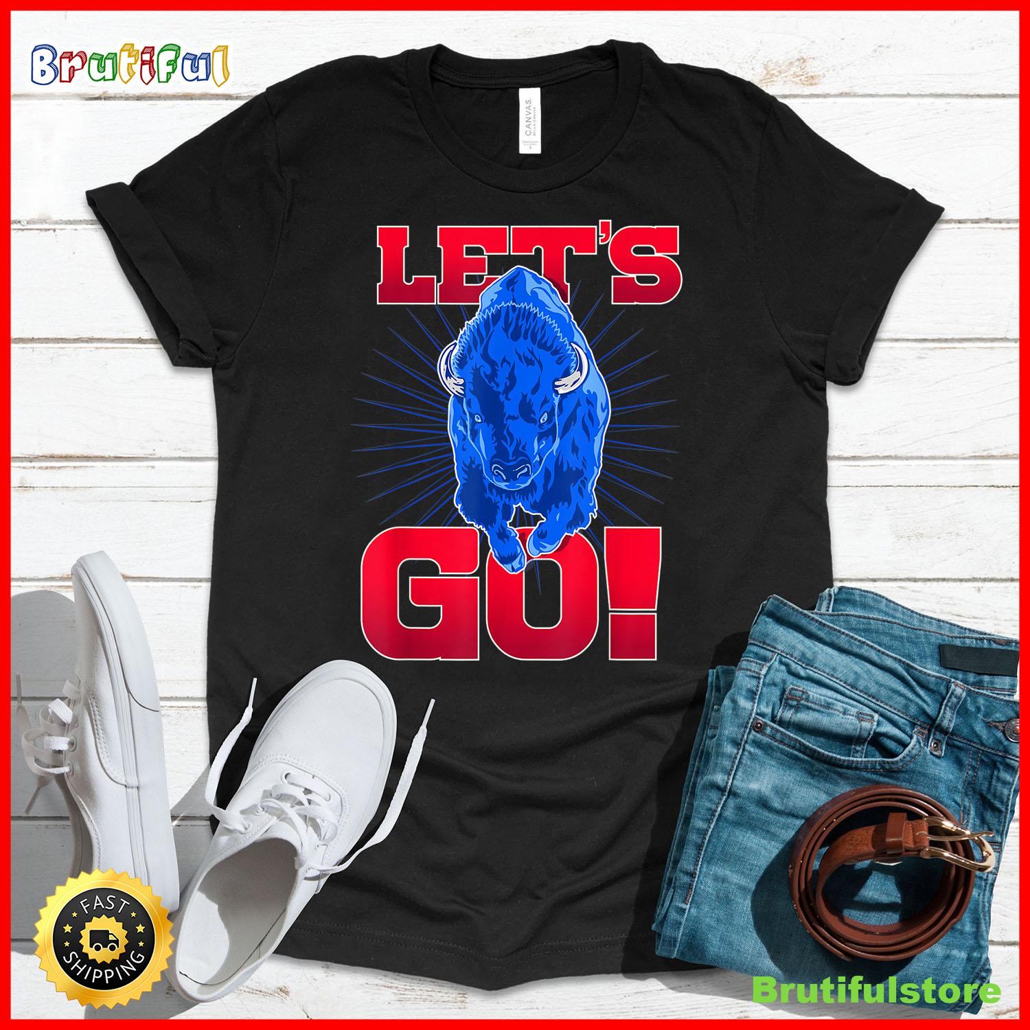 WNY Pride T Shirt Red Blue Buffalo Let s Go Buffalo T Shirt