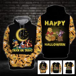 Winnie The Pooh Friends Trick Or Treat Halloween All Over Print 3D Shirt