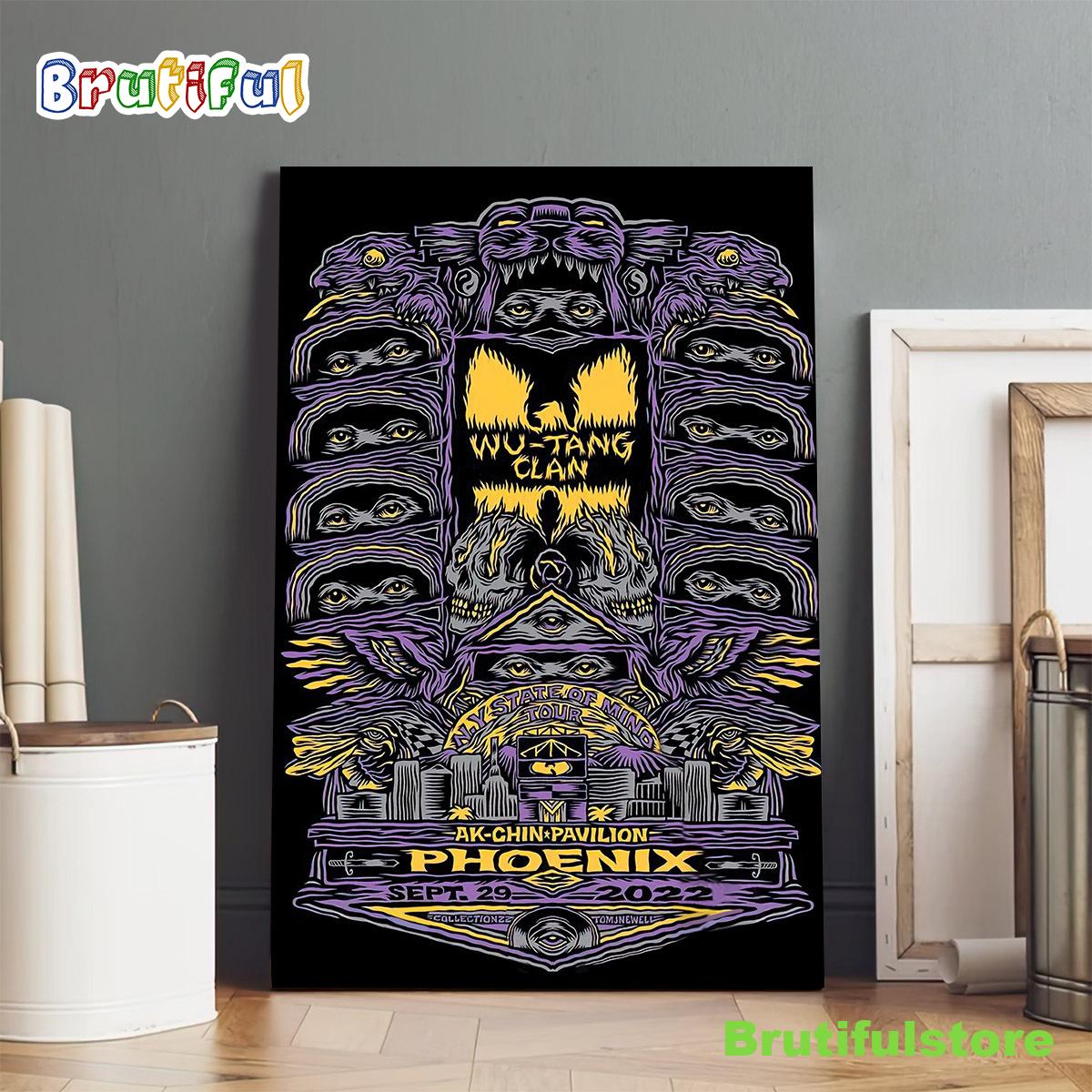 Wu-tang Clan New York State Of Mind Tour 2022 Ak-Chin Pavilion Posster Canvas