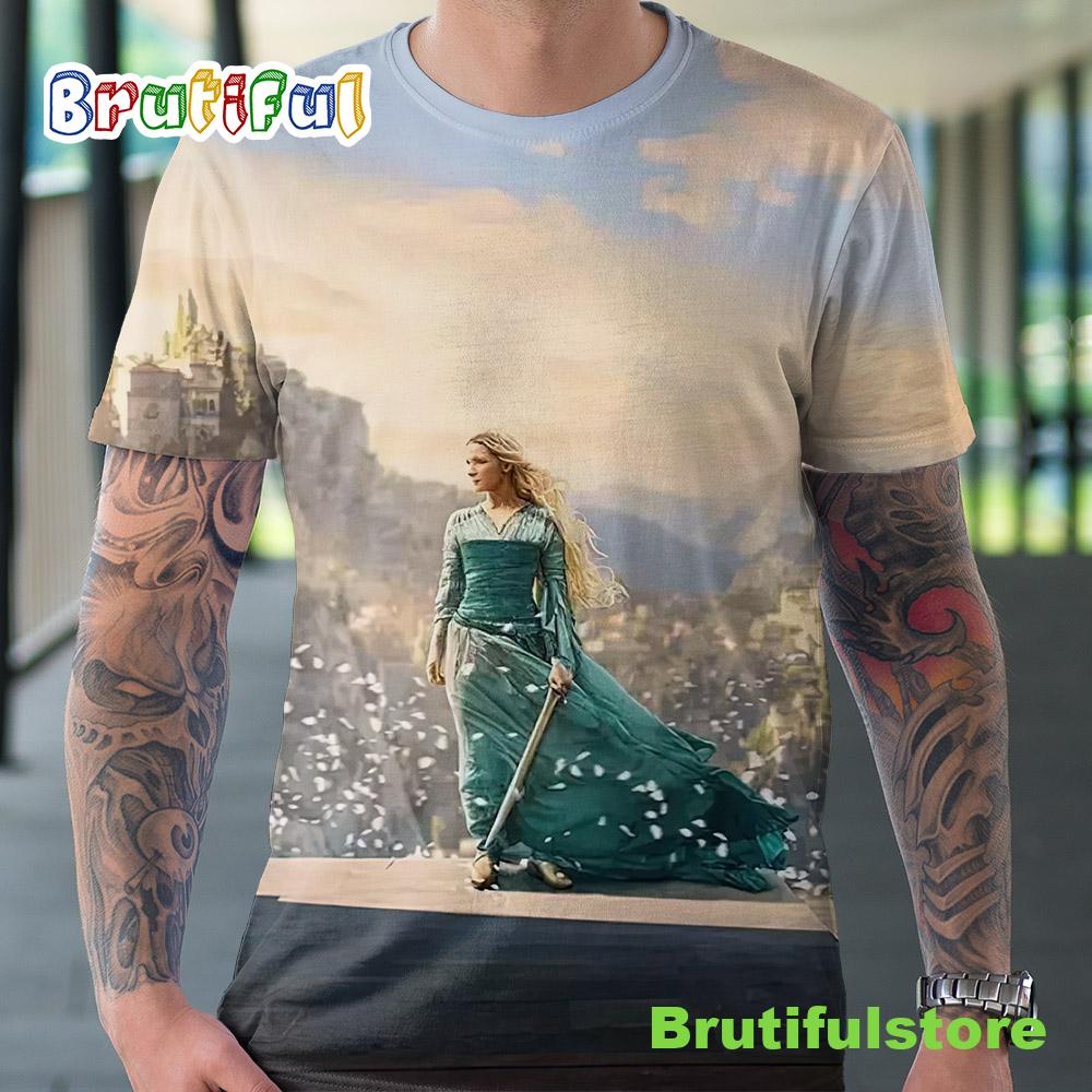LOTR The Rings Of Power Poster Galadriel All Over Print Shirt