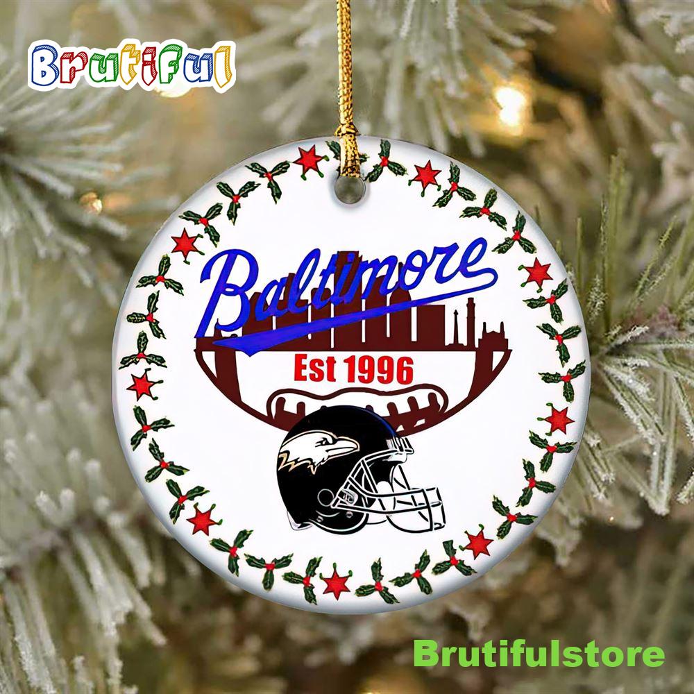 Baltimore Ravens Football Hallmarks Personalized NFL Ornaments 2022 1