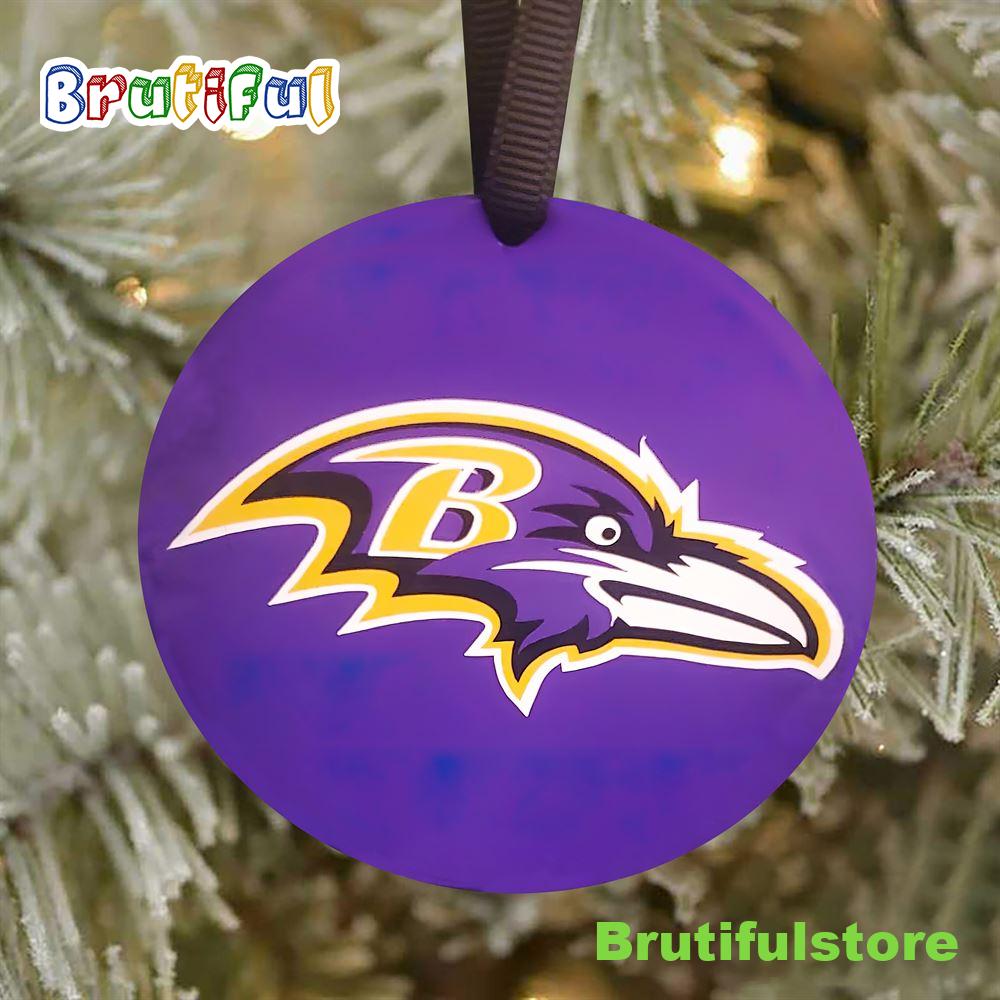 Baltimore Ravens Logo Christmas Hanging Tree NFL Ornaments 2022 1