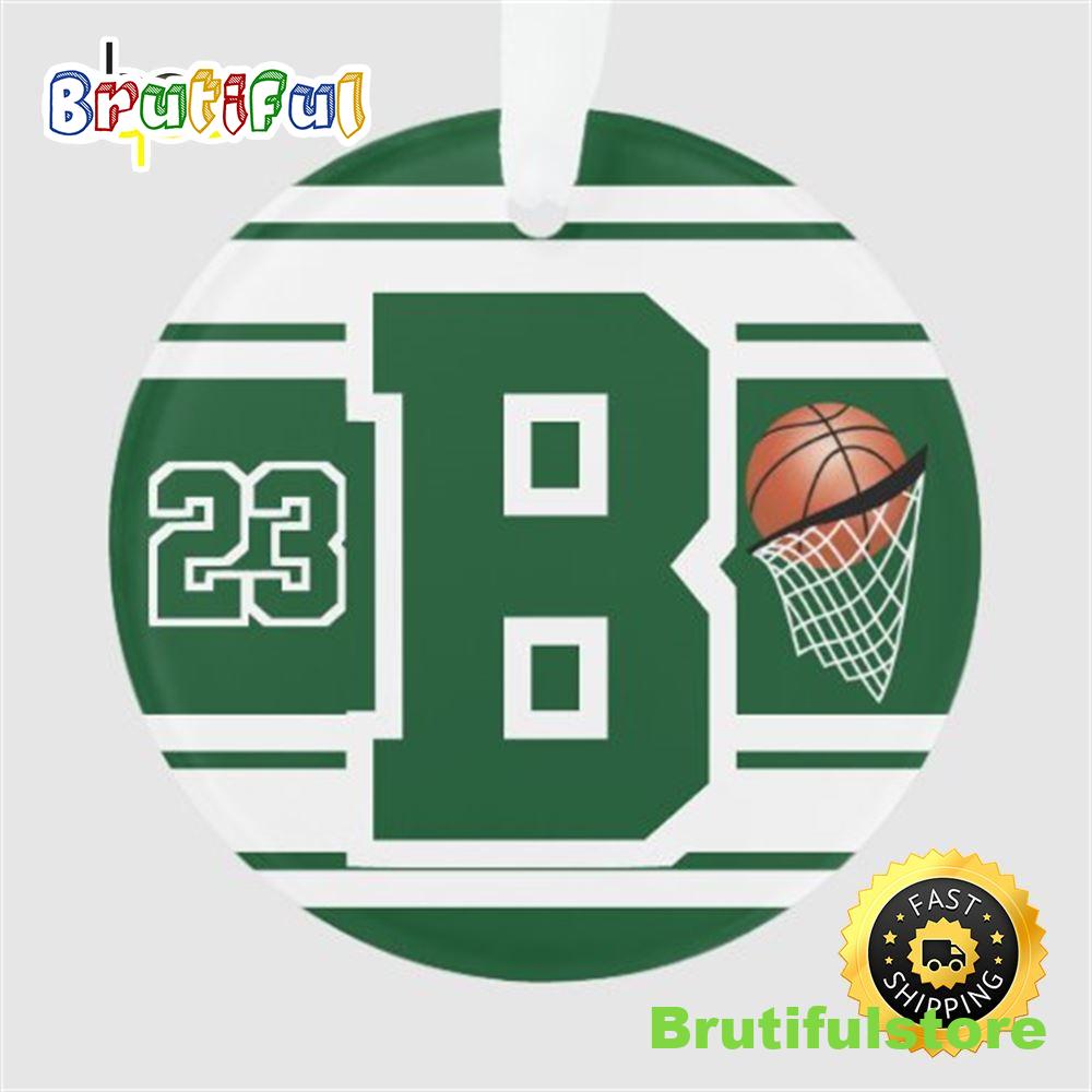 Basketball Letter Number Personalize NBA Christmas Ornaments