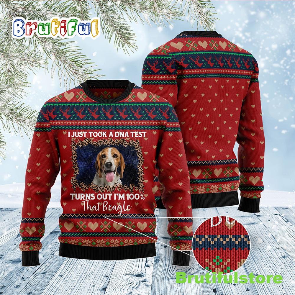 Beagle Ugly Christmas Sweater - Retro Christmas Sweater