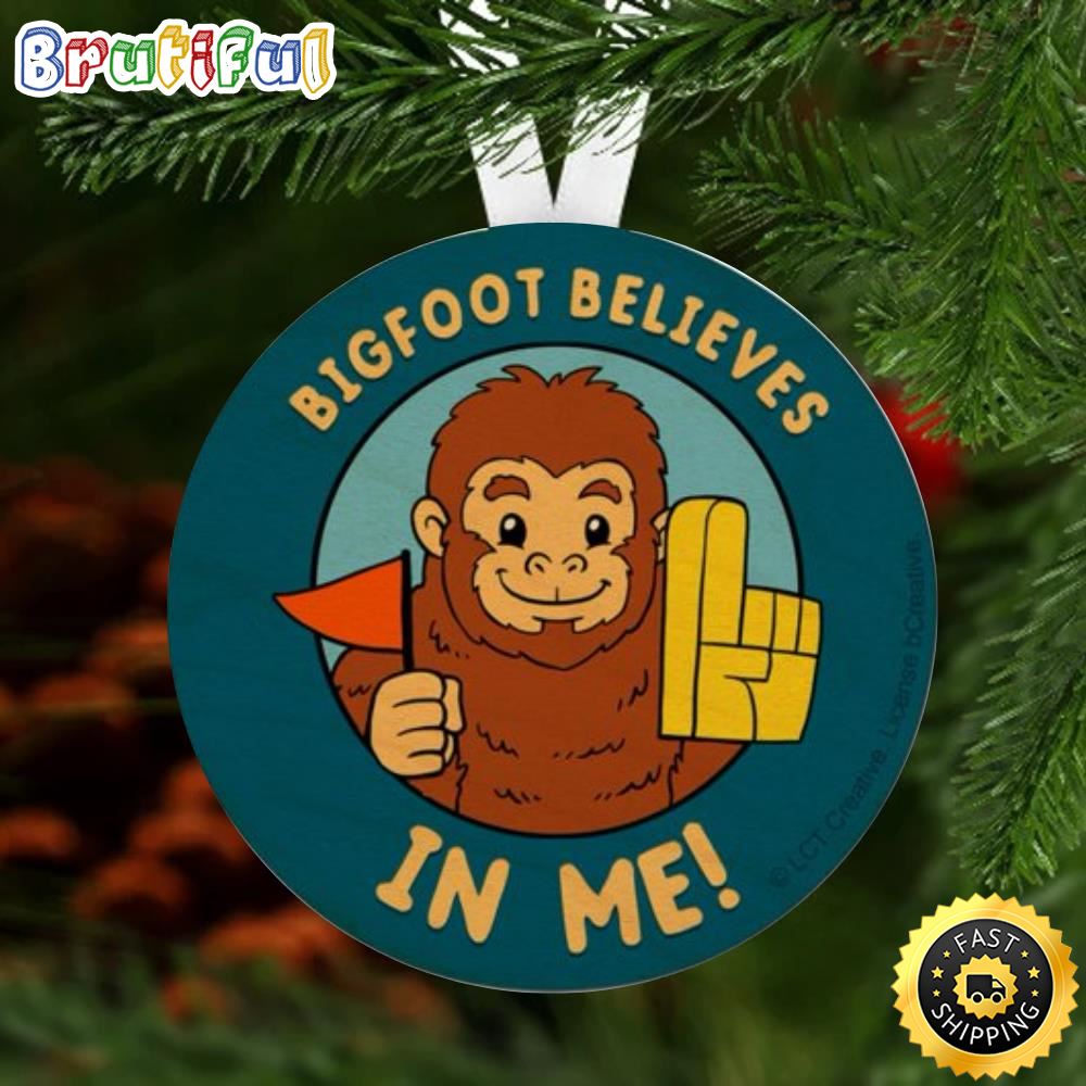 Bigfoot Believe In Me Christmas Tree Bigfoot Yard Ornament