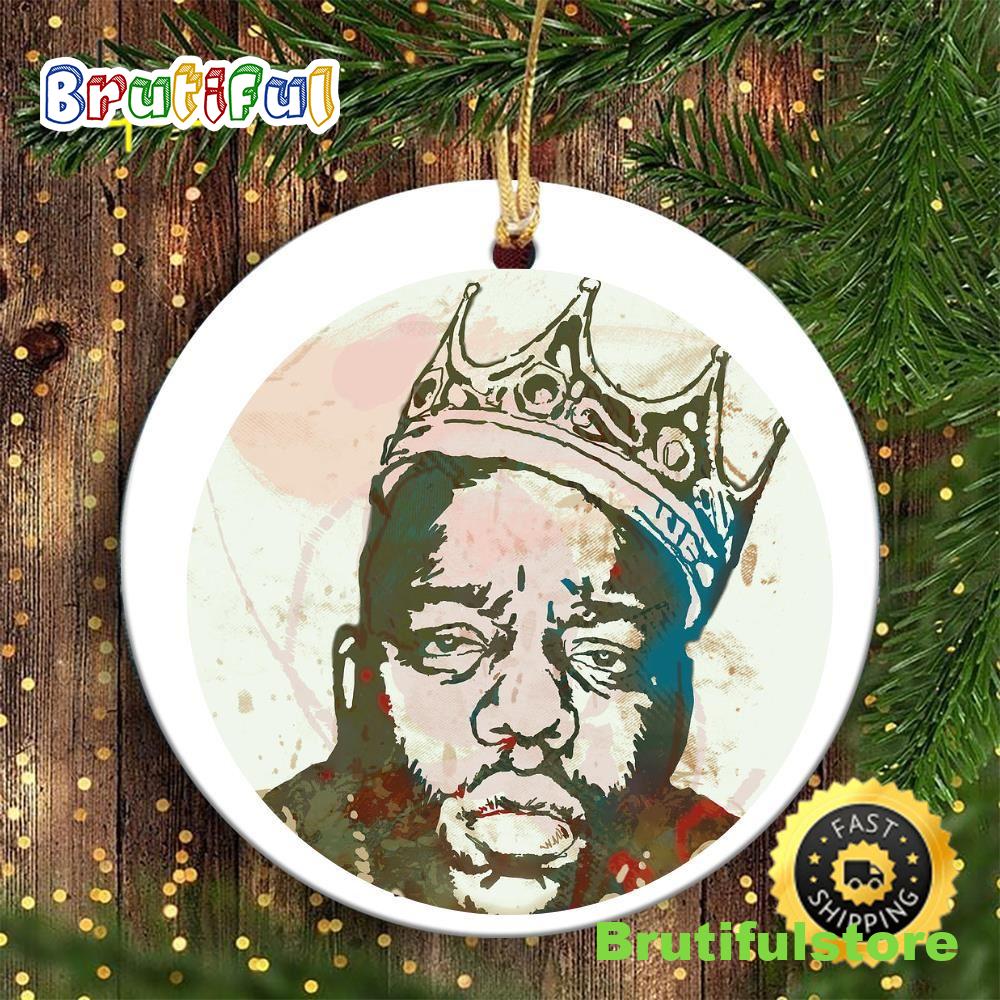 Biggie Rapper 90s Hip Hop Christmas Ornament