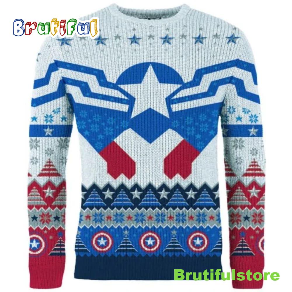 Captain America New and Improved Sam Wilson Christmas Sweater