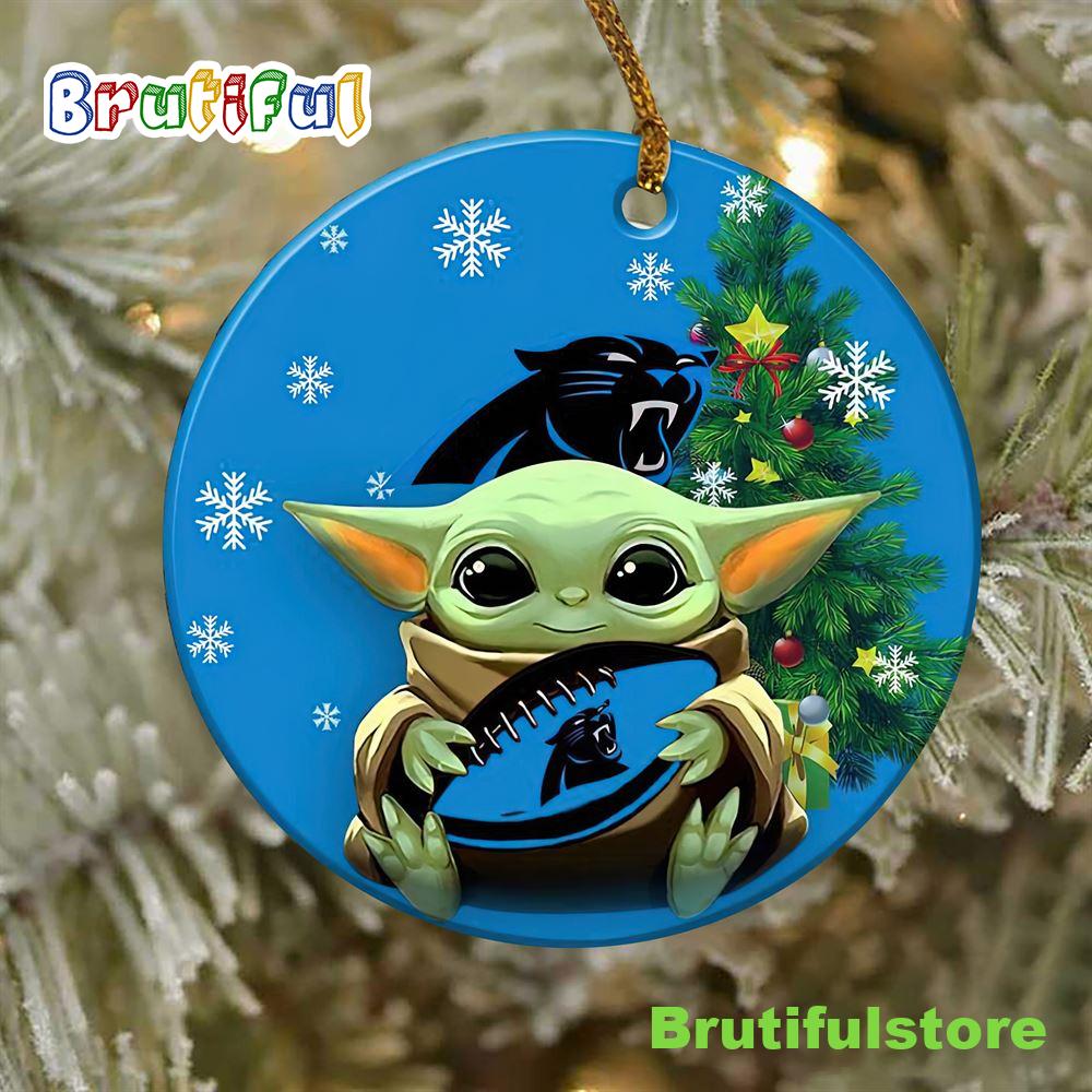 Carolina Panthers Baby Yoda NFL Ornaments 2022 1