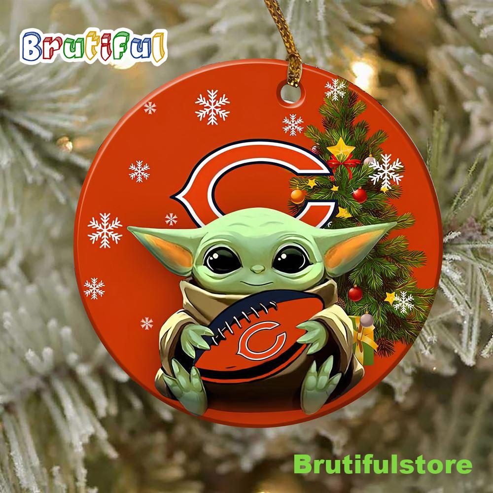 Chicago Bears Baby Yoda NFL Ornaments 2022 1