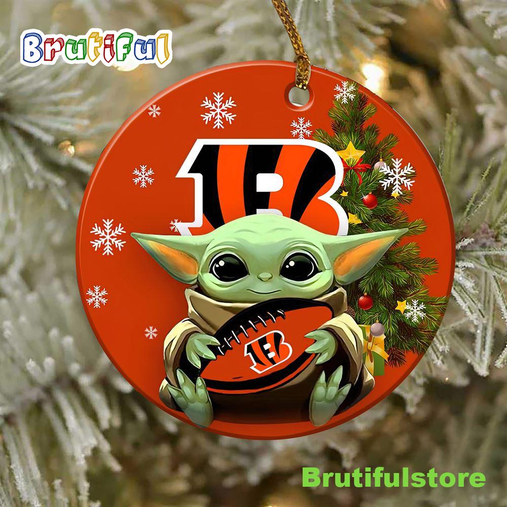 Cincinnati Bengals Baby Yoda NFL Ornaments 2022 1