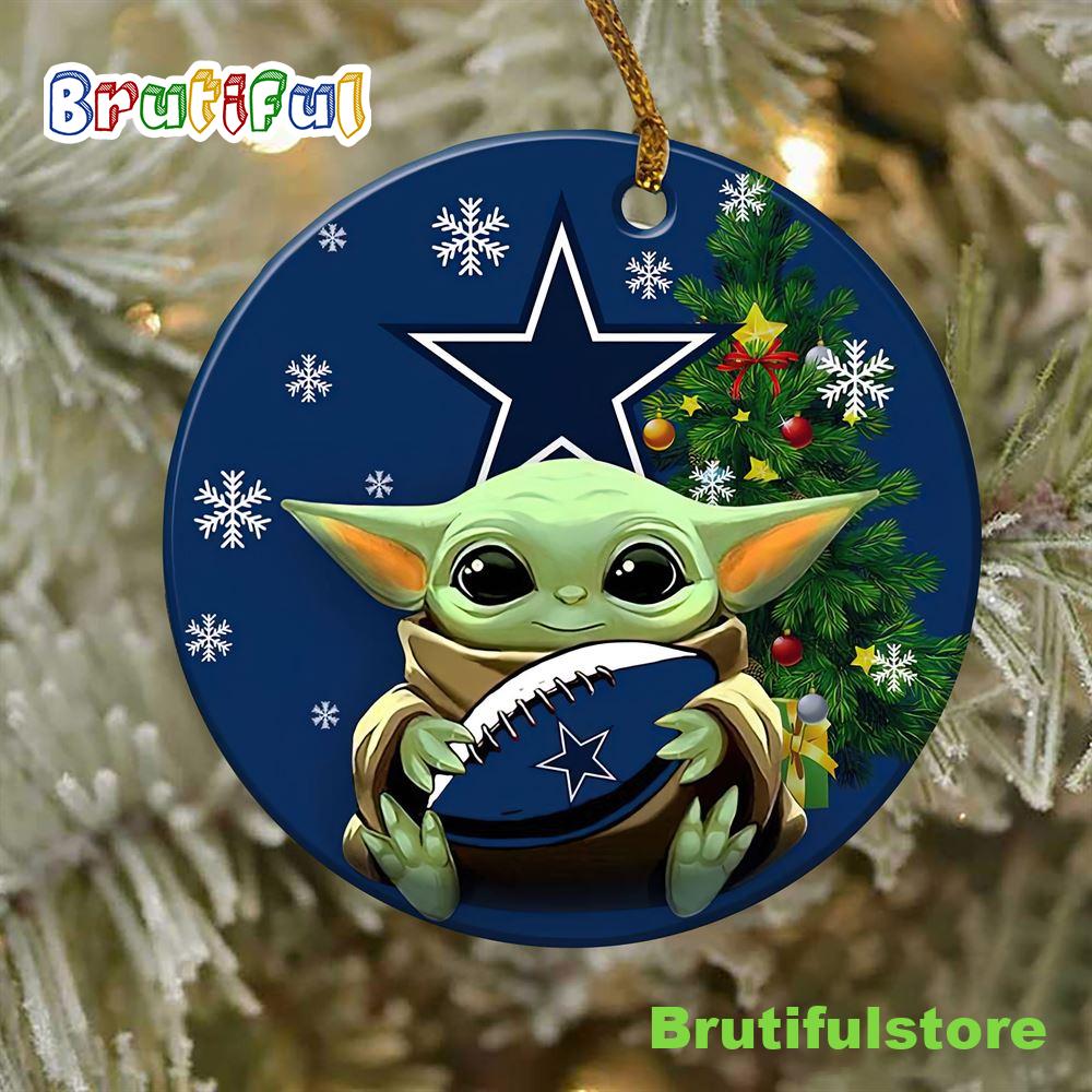 Dallas Cowboy Baby Yoda NFL Ornaments 2022 1