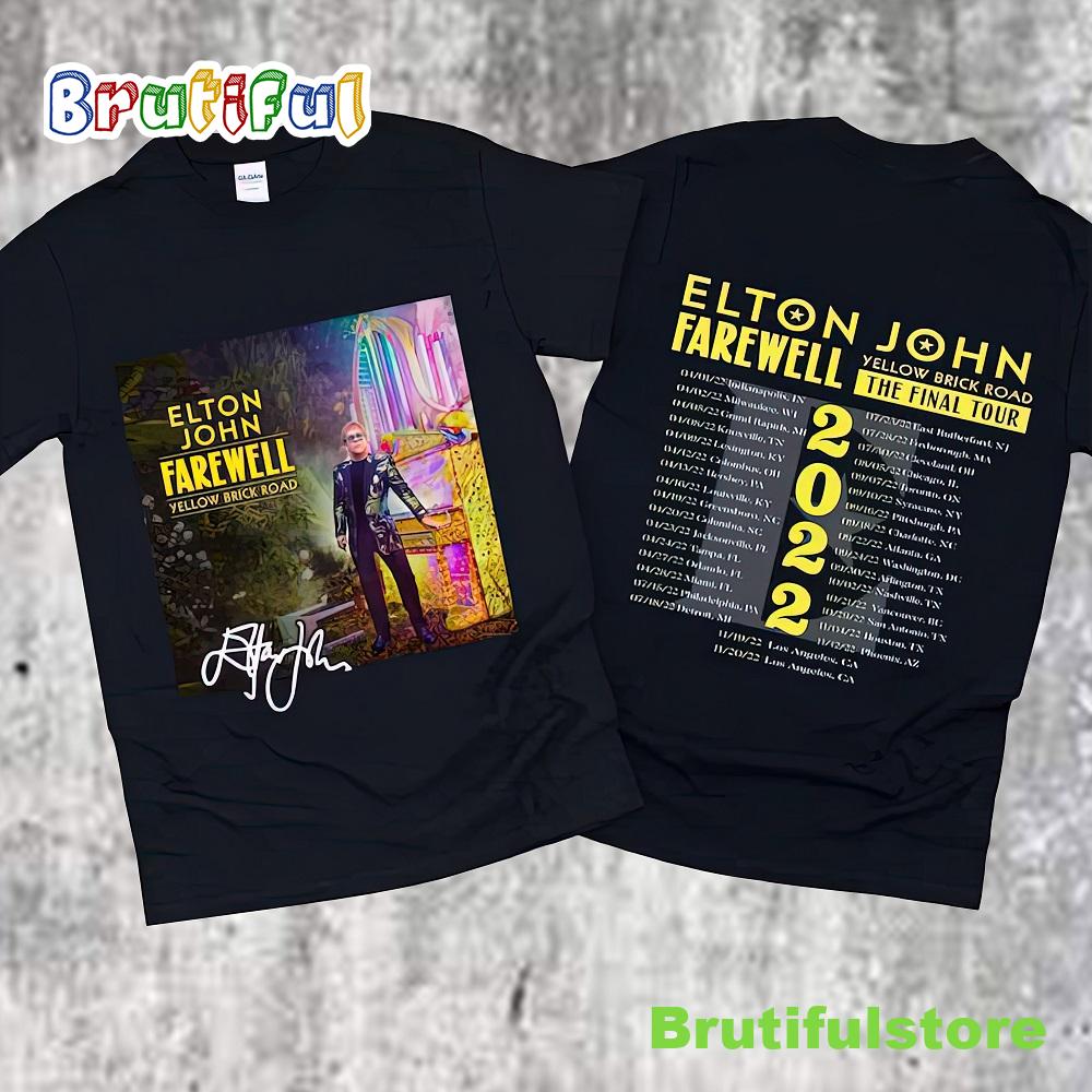 Elton John Tour 2022 Dates Farewell Yellow Brick Road Unisex Tshirt
