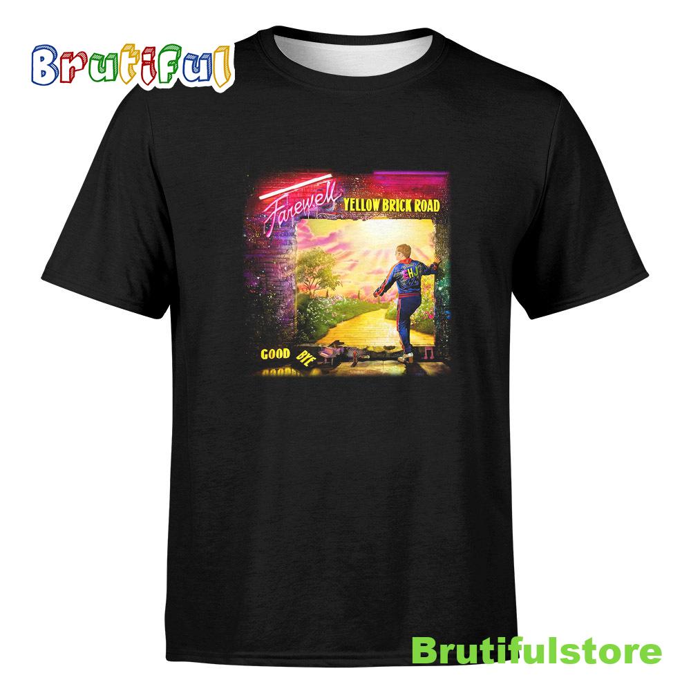 Elton John Tour 2022 Farewell Yellow Brick Road Black Unisex Tshirt