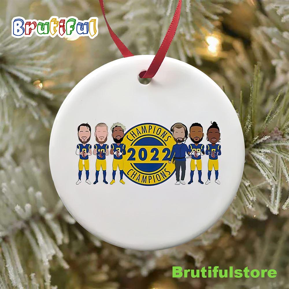 Football Christmas Tree Ornament Los Angeles Rams Champions NFL Ornaments 2022 1