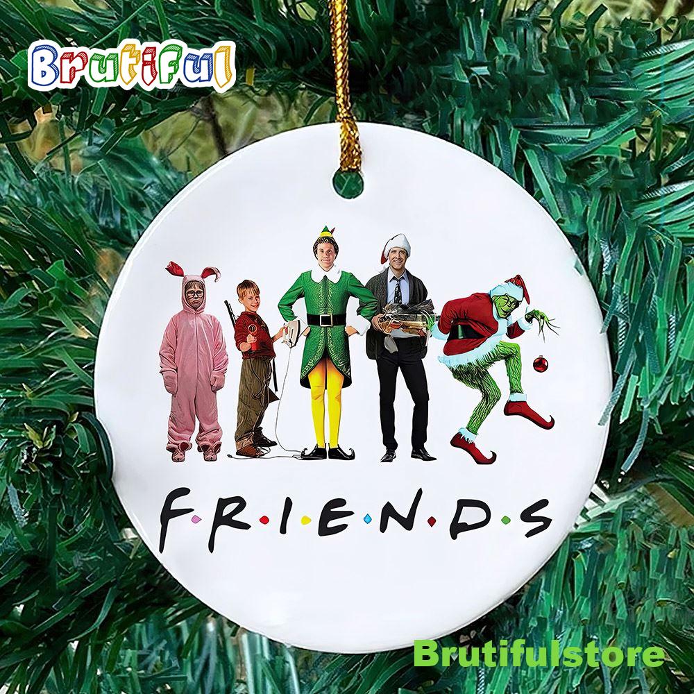 Friends Merry Christmas 2022 Grinch Arm Holding Ornament 1