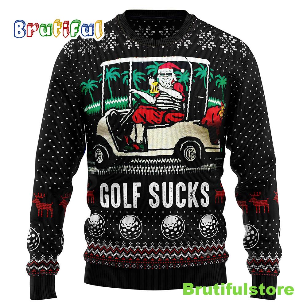 Golf Sucks Ugly Christmas Sweater Christmas Outfits Gift