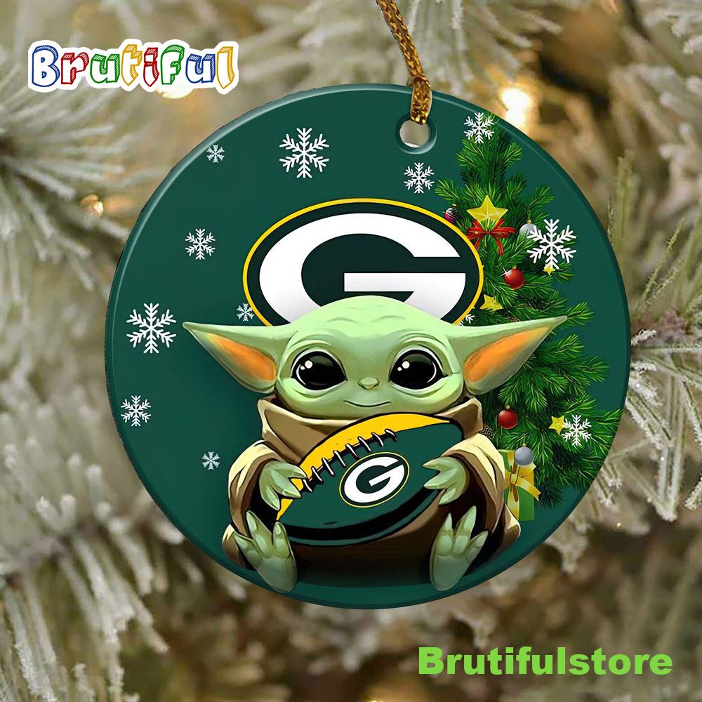 Green Bay Packers Baby Yoda NFL Ornaments 2022 1