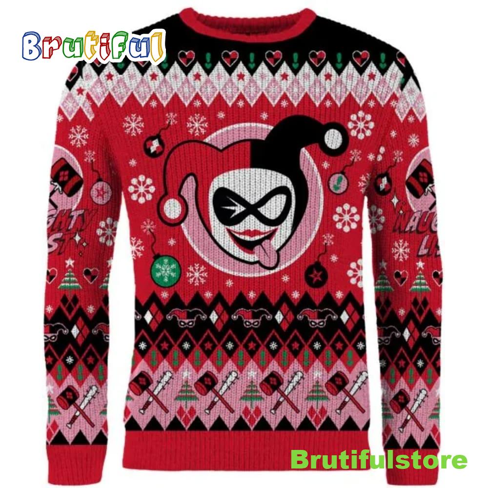 Harley Quinn Hey Christmas Puddin Christmas Sweater