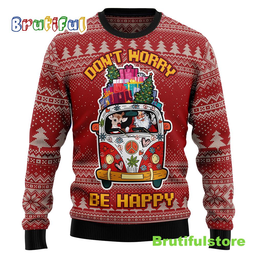 Hippie Car Ugly Christmas Sweater Christmas Outfits Gift