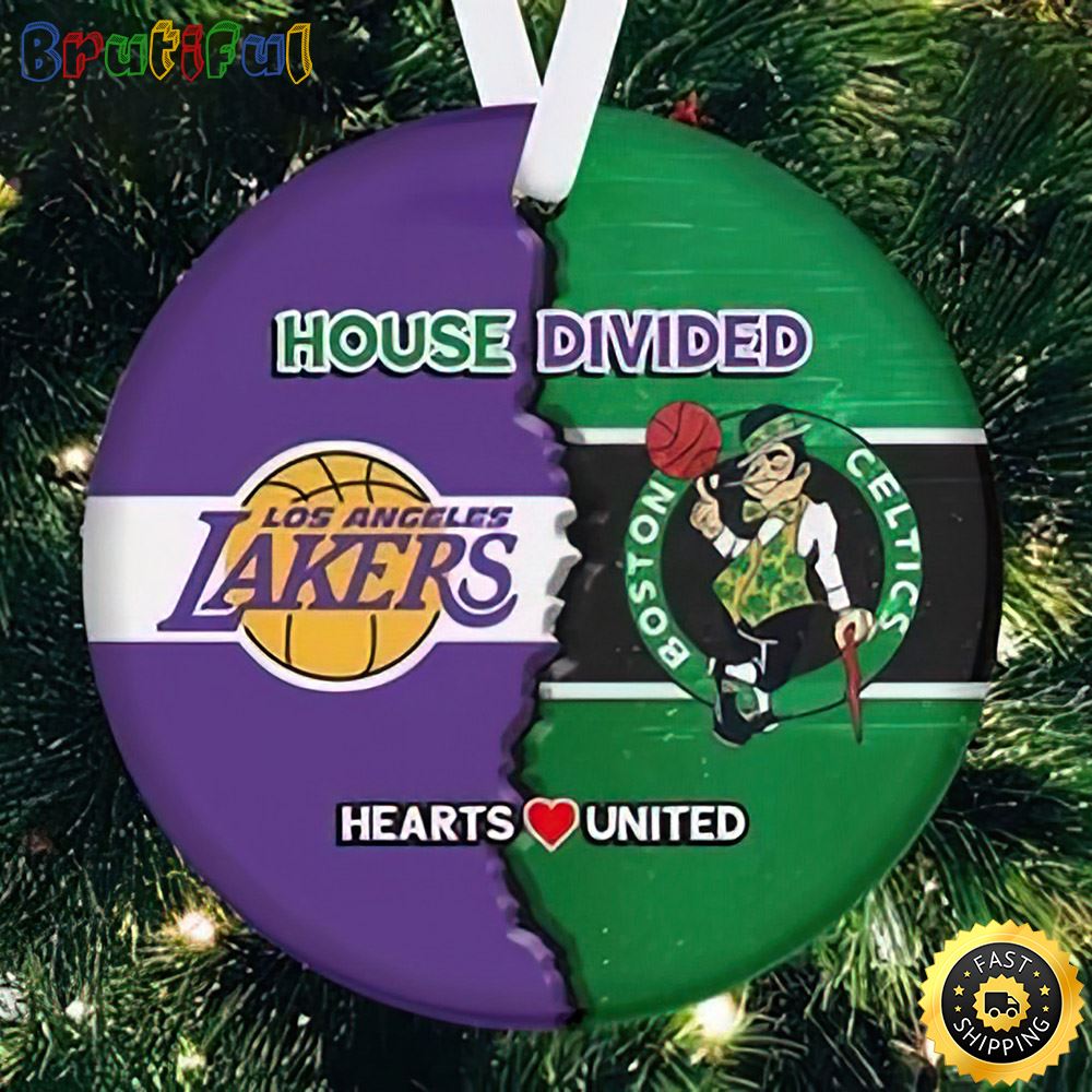 House Divided Christmas Decorations Lakers Christmas Ornaments