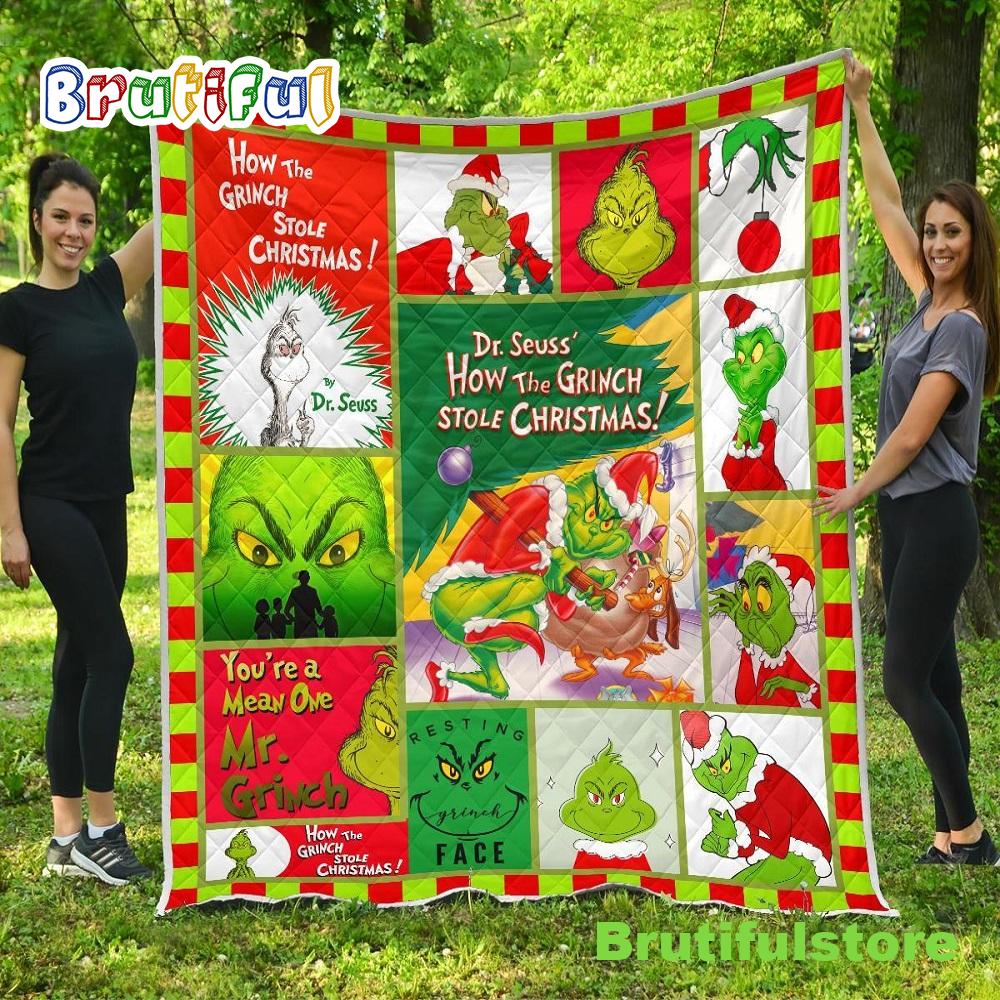 How The Grinch Stole Christmas Quilt Christmas Fleece Blanket