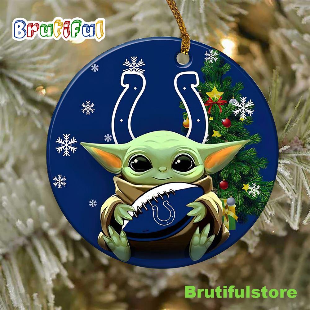 Indianapolis Colts Baby Yoda NFL Football Ornaments 2022 1
