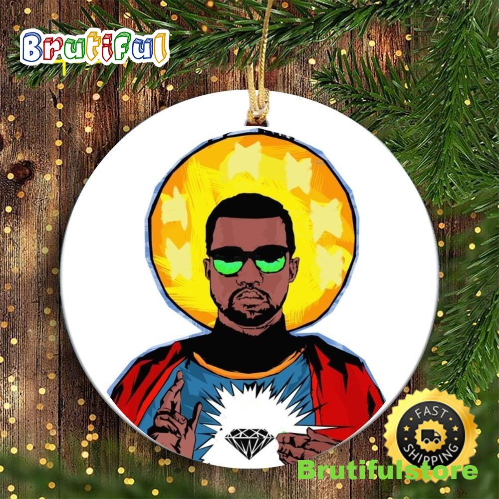 Kanye West Hiphop 90s Hip Hop Christmas Ornament