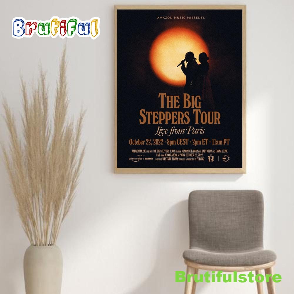Kendrick Lamar s The Big Steppers Tour Streaming Live From Paris On Oct 22 Poster Canvas