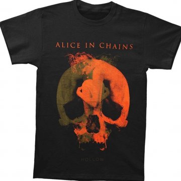 Mens Alice In Chains Graphic Printed Casual Tee TShirt Black Cotton
