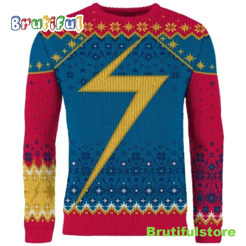 Ms. Marvel Festively Cosmic Christmas Sweater