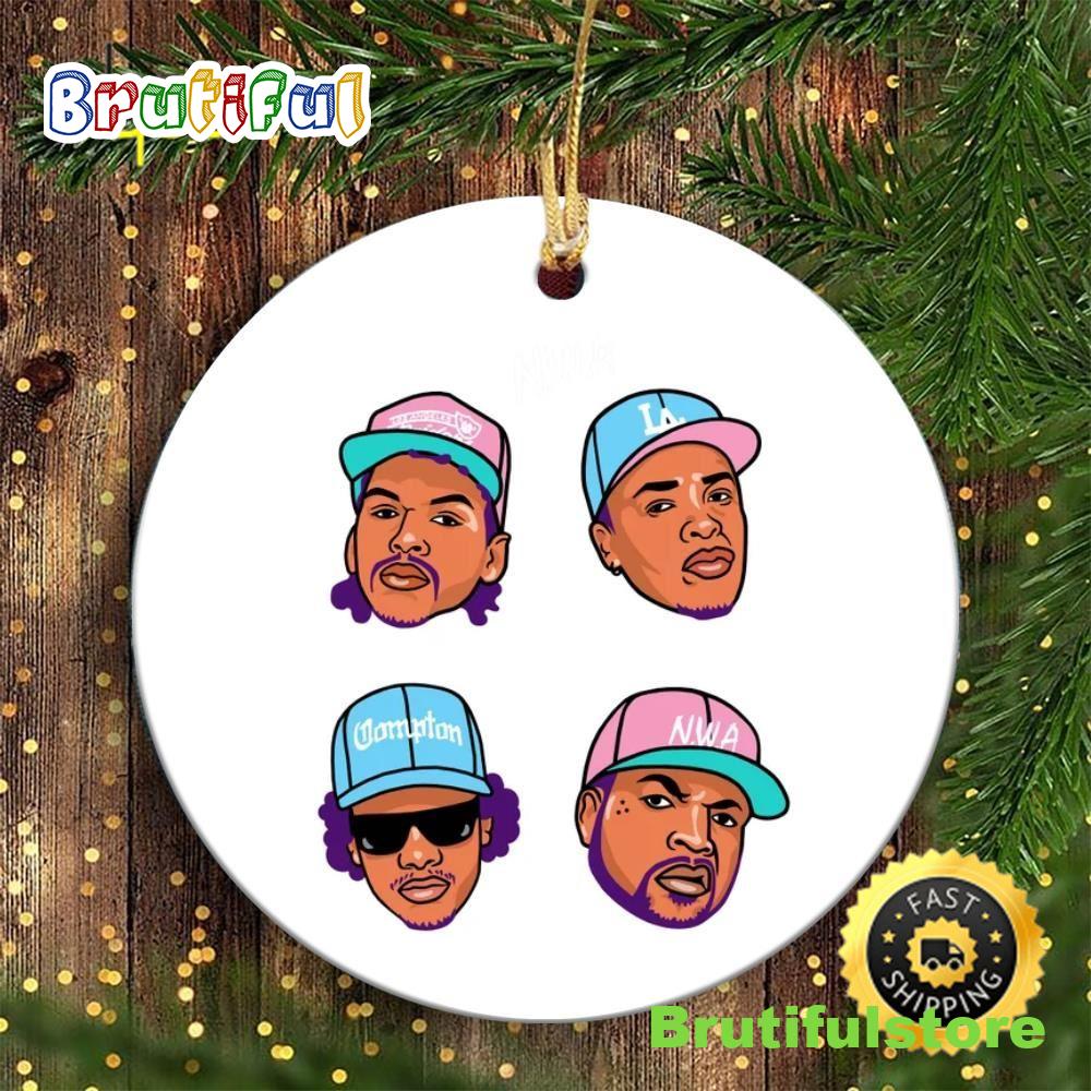 N.W.A California Love Rapper 90s Hip Hop Christmas Ornament 1