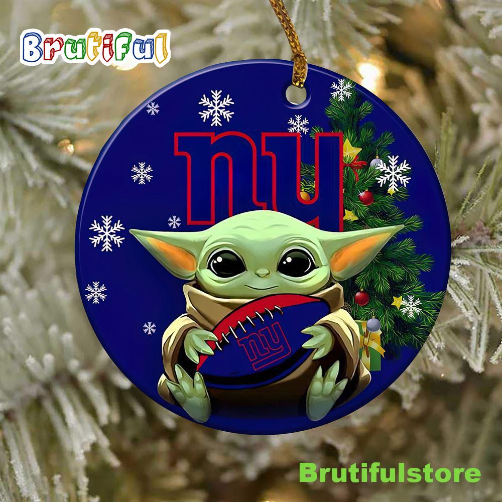 New York Giants Baby Yoda NFL Football Ornaments 2022 1