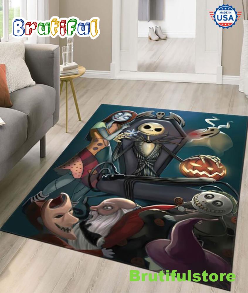 Nightmare Before Christmas Halloween Christmas Area Rug Carpet