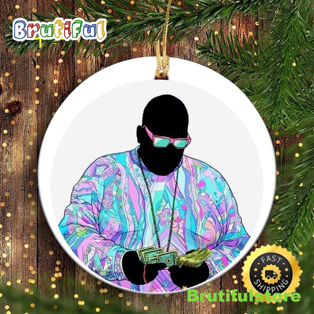 Notorious B.I.G. Merry Christmas 90s Hip Hop Christmas Ornament