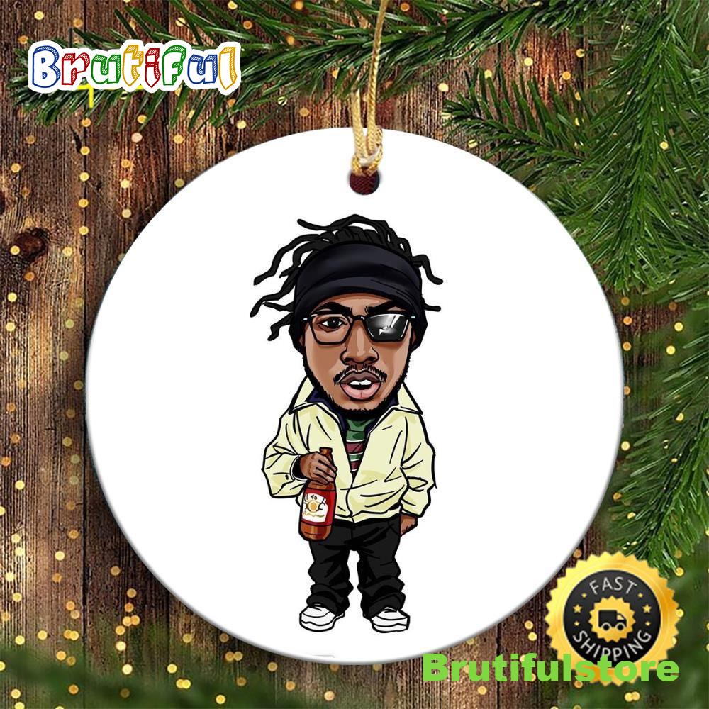 Ol Dirty Bastard Cartoon Style Wu Tang Christmas Ornament