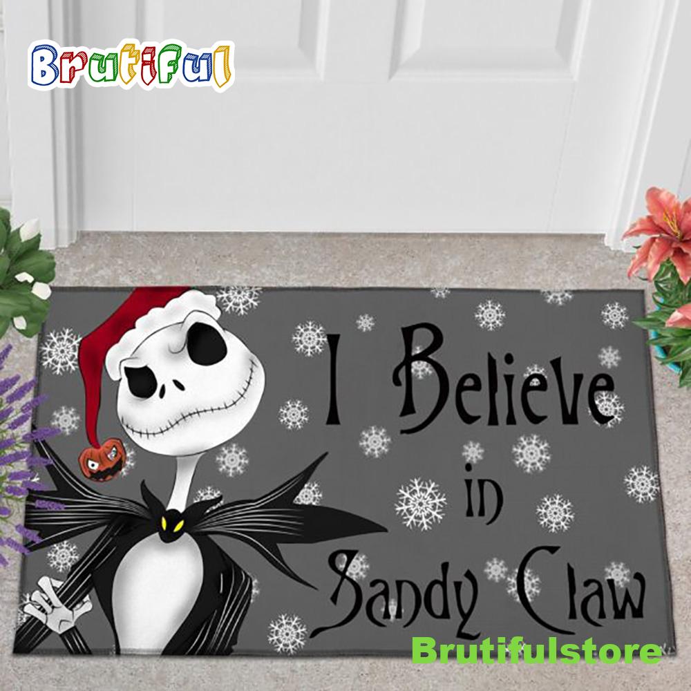 Sandy Clause Jack Skellington Nightmare Before Christmas Doormat