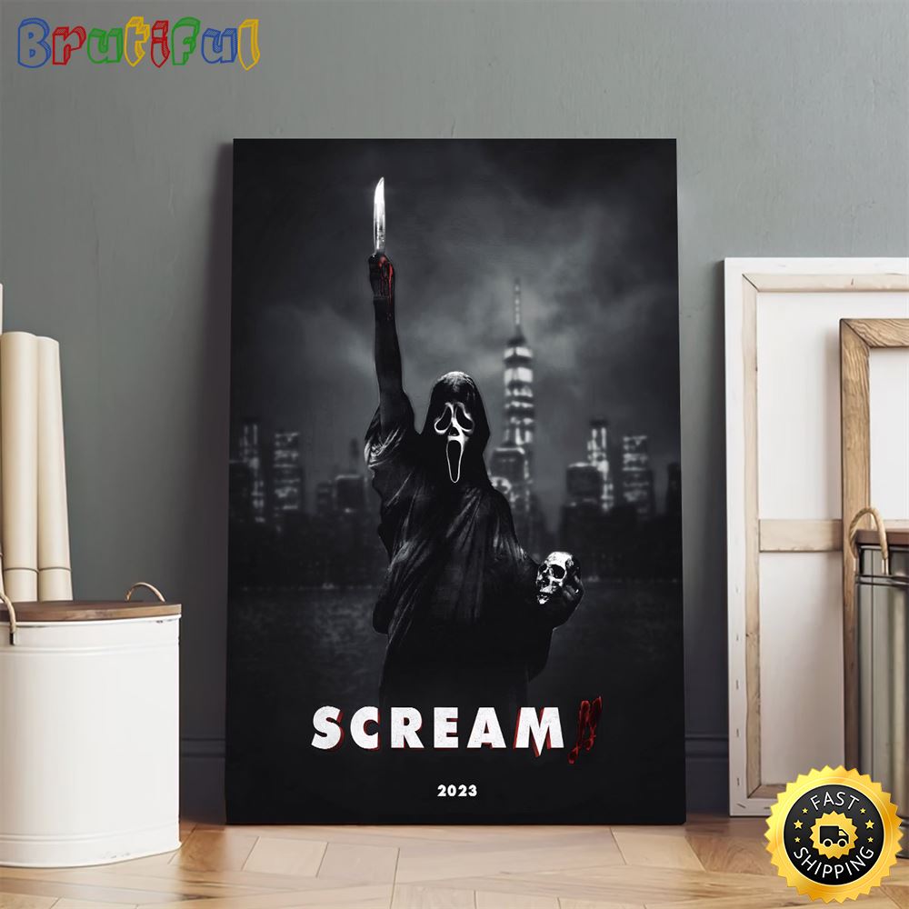 Scream 6 2023 Horror Movie Ghostface Nothin Poster Canvas