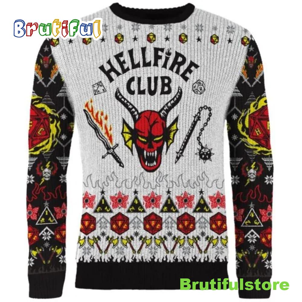 Stranger Things Hellfire Club Christmas Sweater