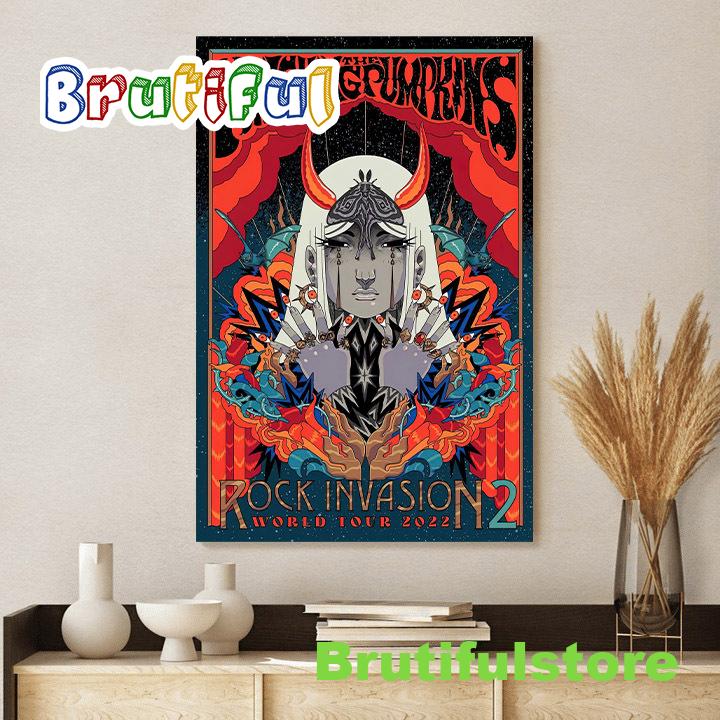The Smashing Pumpkins Rock Invasion World Tour 2022 Poster Canvas