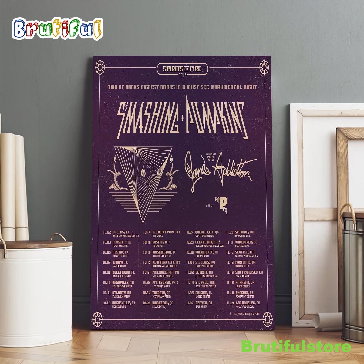 The Smashing Pumpkins Tour 2022 Dates Poster Canvas