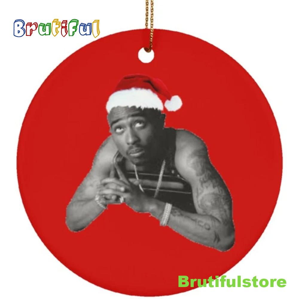 Tupac Shakur Christmas Gift Hiphop Christmas Ornament