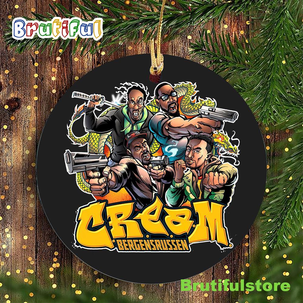 Wu tang Clan Cream Bergensrussen Wu Tang Christmas Ornament 1