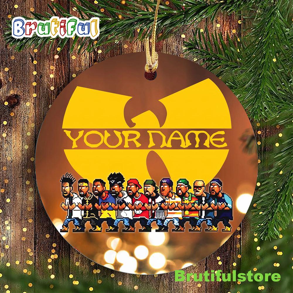 Wutang Clan Logo Custom Pixel Wu Tang Christmas Ornament 1
