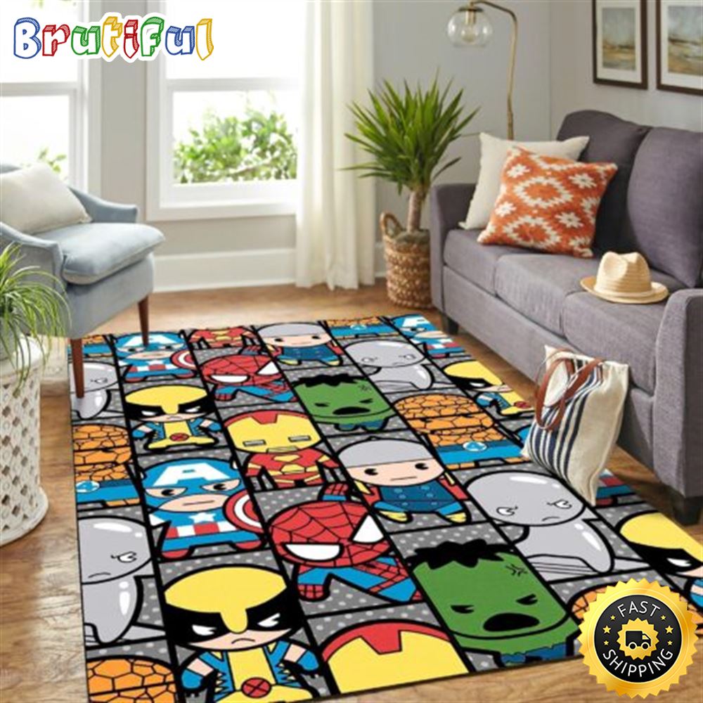 Avengers Chibi Marvel Movie 2022 Marvel Christmas Rug