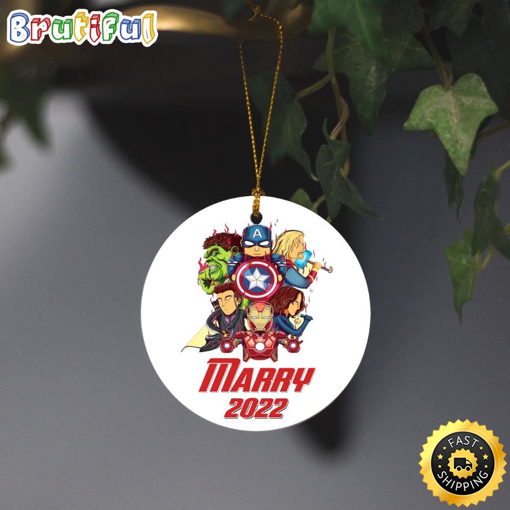 Avengers Merry Christmas Gifts 2022 Marvel Tree Ornament