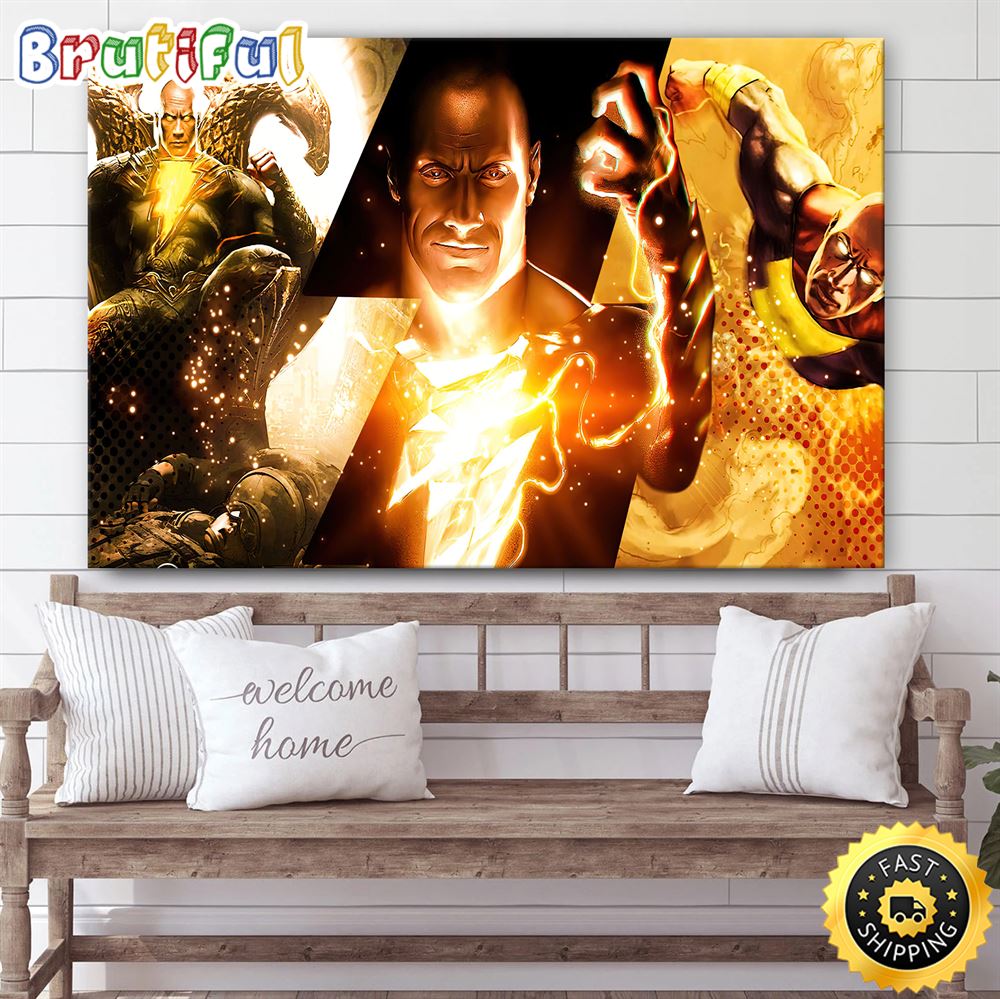 Black Adam Poster Printed Poster Canvas