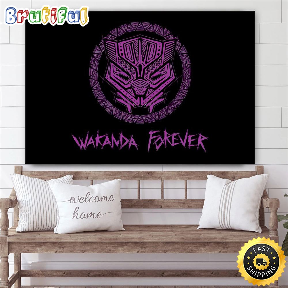 Black Panther 2 Wakanda Forever Logo Poster Canvas